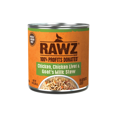 RAWZ Stew - Chicken, Chicken Liver & Goat's Milk Dog Food, 10 oz Can