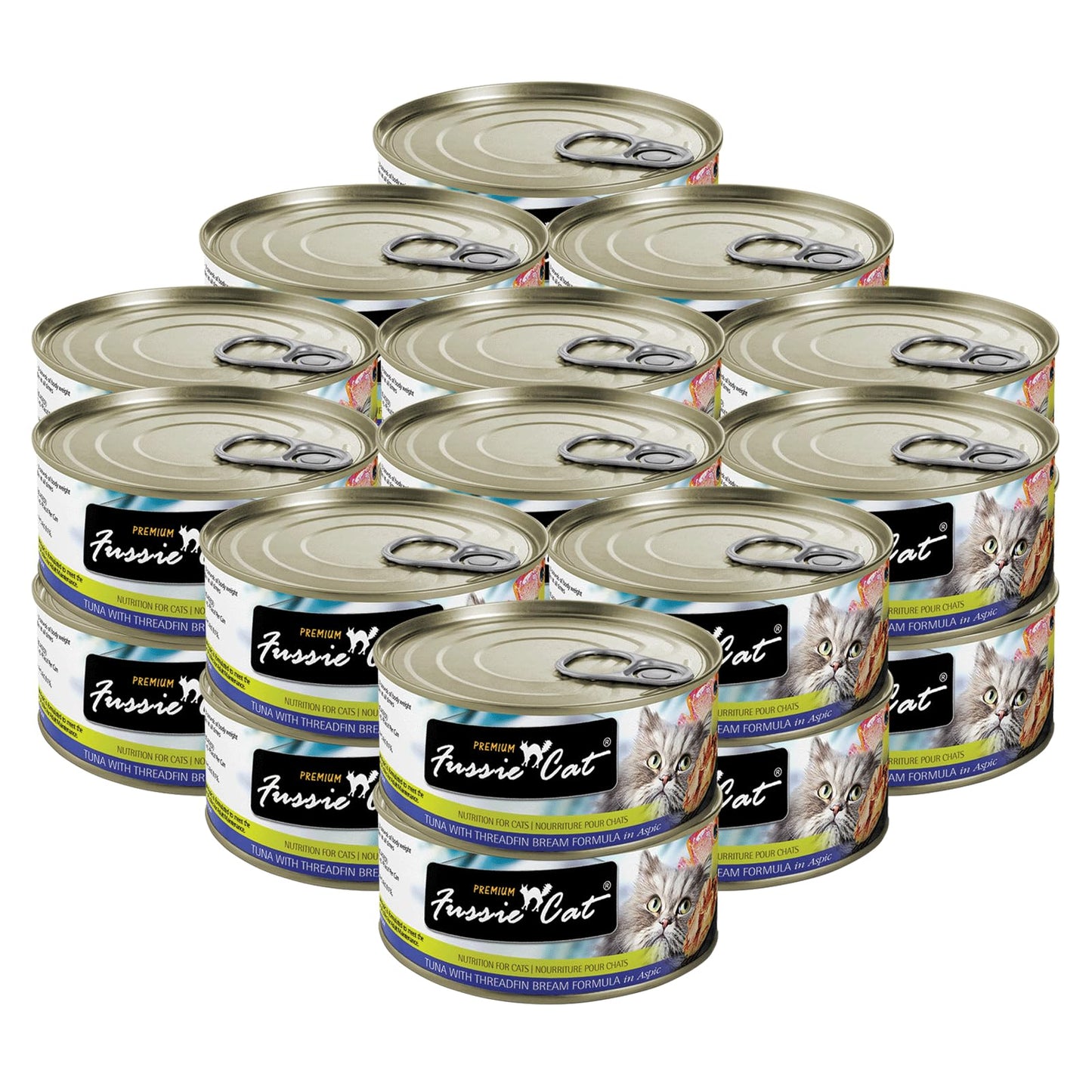 Fussie Cat Premium Tuna & Threadfin Bream in Aspic Grain-Free Wet Cat Food 2.82oz, case of 24