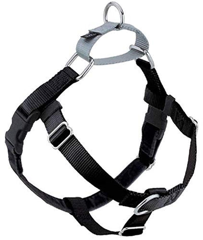 2 Hounds Design Freedom No-Pull Dog Harness, Black, Small, 5/8" Width