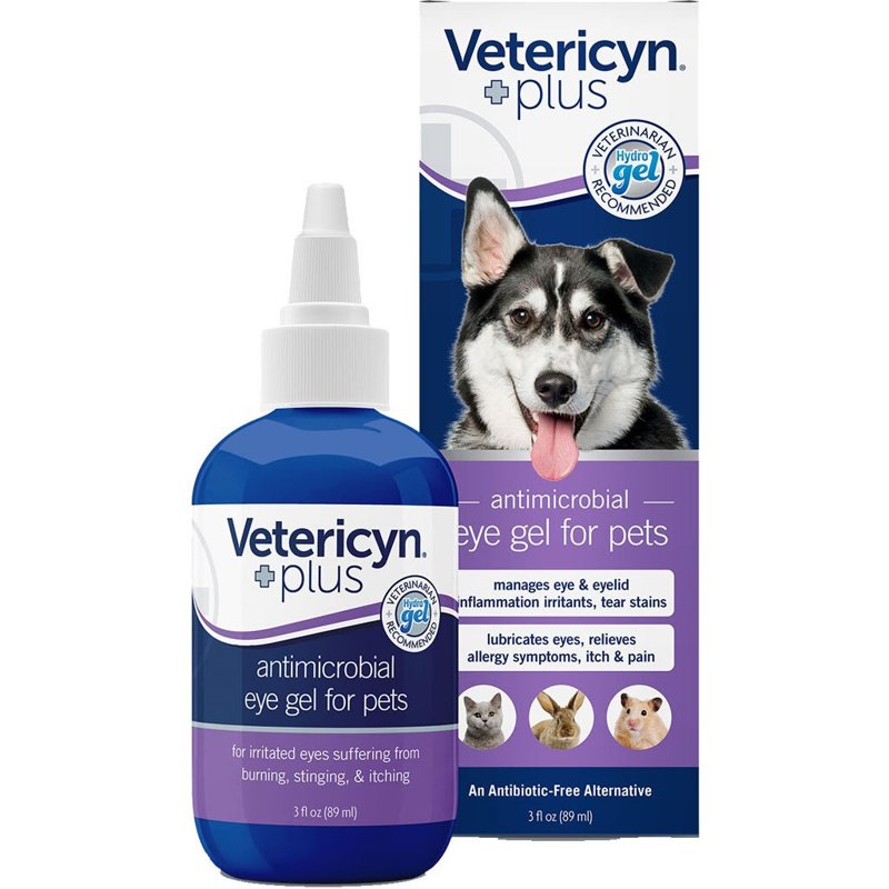 Vetericyn Plus Pet Eye Gel | Dog and Cat Eye Ointment Alternative to Lubricate and Relieve Eye Irritations and Abrasions, Reduce Symptoms of Pink Eye in Dogs and Cats. 3 ounces