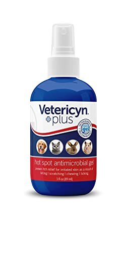 Vetericyn Plus Dog Hot Spot Gel | Spray-On Hot Spot Care for Dogs, Relieves Dog Itchy Skin and Allergy Symptoms, Helps with Skin Inflammation and Redness, Safe for All Animals. 3 ounces