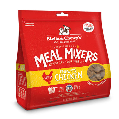 Stella & Chewy's Freeze Dried Raw Chewyâ€™s Chicken Meal Mixers - Dog Food Topper for Small & Large Breeds - Grain Free, Protein Rich Recipe - 18 oz Bag