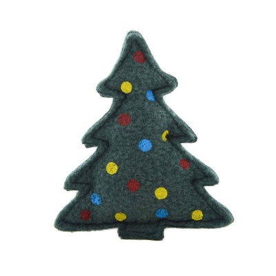 Colorado Kitty Pot Kitty Pot Munchies A Christmas Tree Holiday Toy - 4" x 4.75" Fleece Tree Filled with Organic Catnip - Poly Bag with Header Card