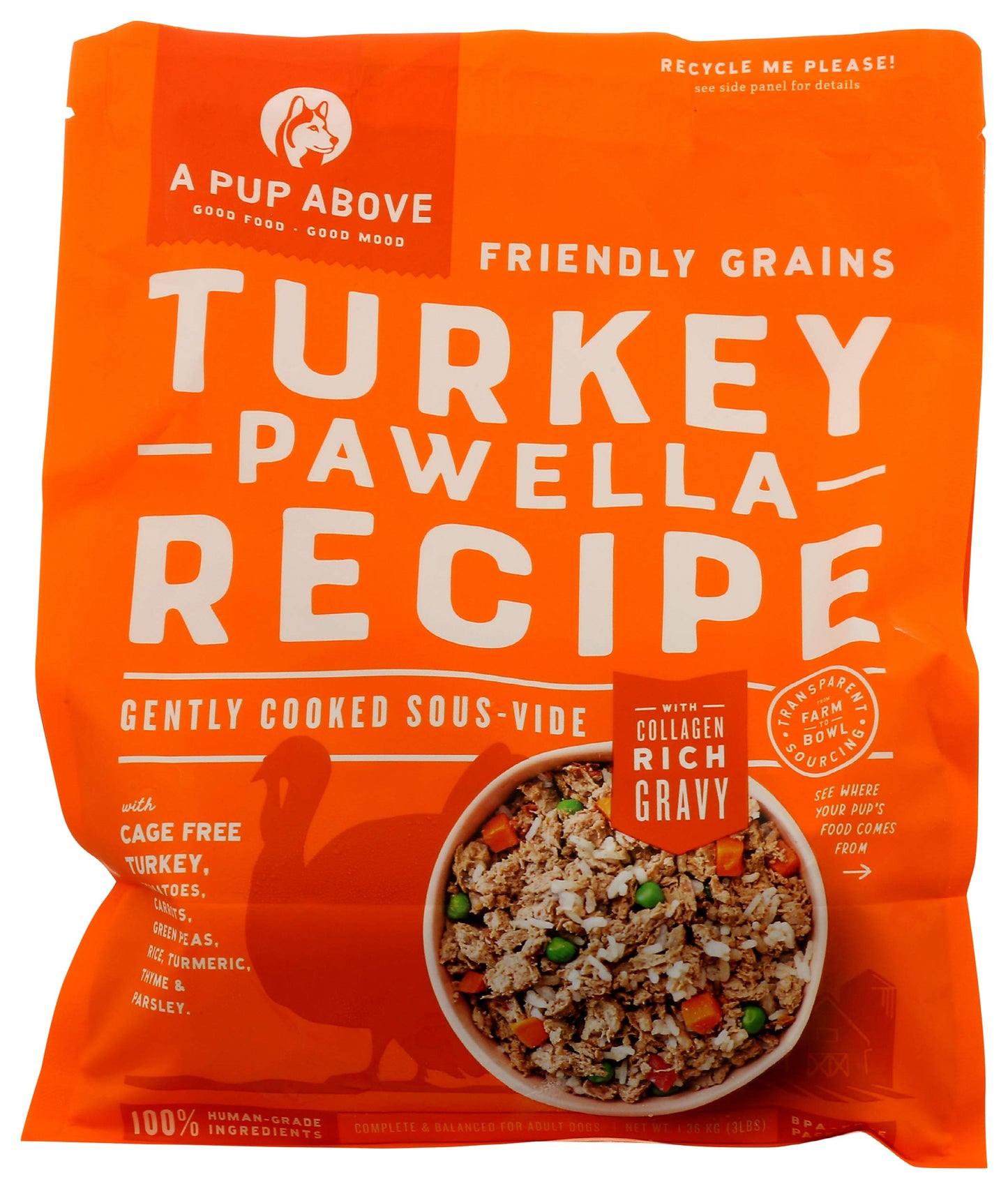 A Pup Above Turkey Pawella Recipe Dog Food, 48 OZ