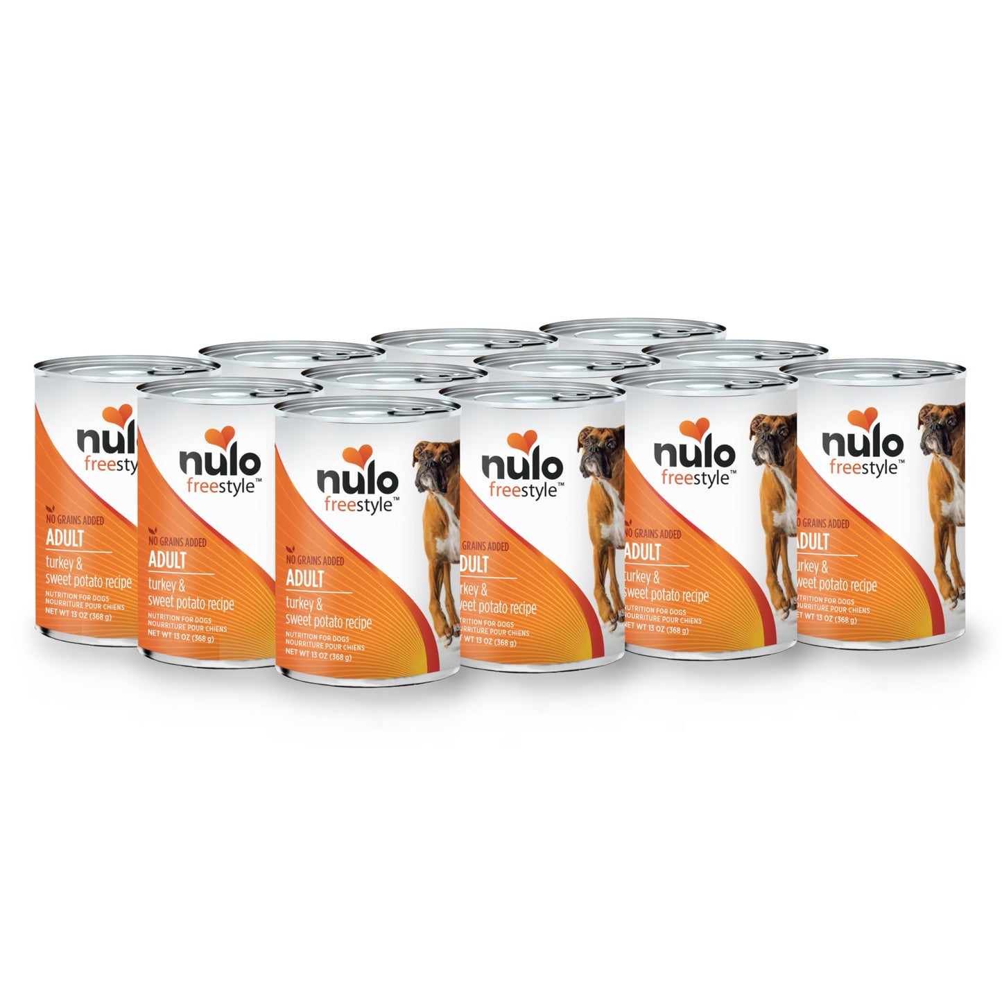 Nulo Freestyle All Breed Adult Wet Canned Dog Food, Premium All Natural Grain-Free, High Animal-Based Protein, Turkey & Sweet Potato, 13 Ounce, 12 Cans