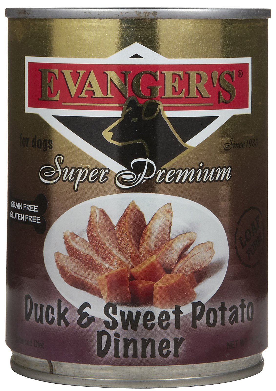 Evanger's Super Premium Duck and Sweet Potato Dinner for Dogs 12x13.2 oz