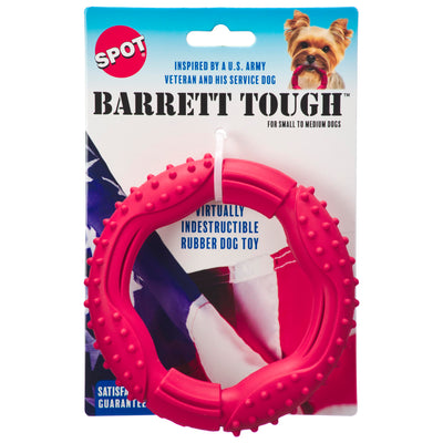 SPOT Barrett Tough Ring, Rubber Dog Toy for Agressive Chewers, 5in