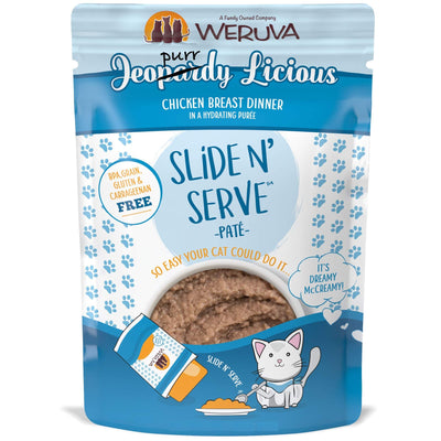 Weruva Cat Slide 'n Serve Jeopurrdy Chicken Pouch, 2.8 Ounce