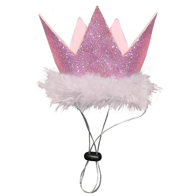 Huxley & Kent Pet Party Crown | Pink (Small) | Crown for Dogs and Cats | Adjustable Strap for Comfort and Stability | Perfect for Birthday Party, Adoption Celebration or Gotcha Day Photos