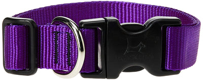 LupinePet Basics 1" Purple 16-28" Adjustable Collar for Large Dogs