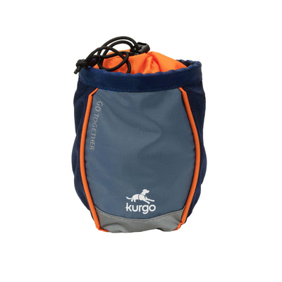 Kurgo Go Stuff It Dog Treat Bag, Training Treat Pouch Bag for Dogs, Treat Pouches for Pets, Hands-Free Pouch Waist, Reflective, Includes Carabiner, MOLLE-Compatible (Navy Blue)