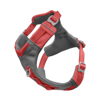 Kurgo Journey Air Dog Harness, Vest Harnesses for Dogs, Pet Hiking Harness for Running & Walking, Reflective, Padded, Includes Control Handle, No Pull Front Clip (Coral, Medium)