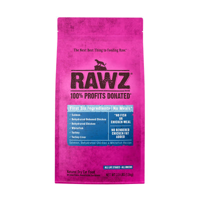 Rawz Salmon, Dehydrated Chicken & Whitefish Recipe Natural Dry Cat Food (3.5lb, Salmon, Dehydrated Chicken & Whitefish)