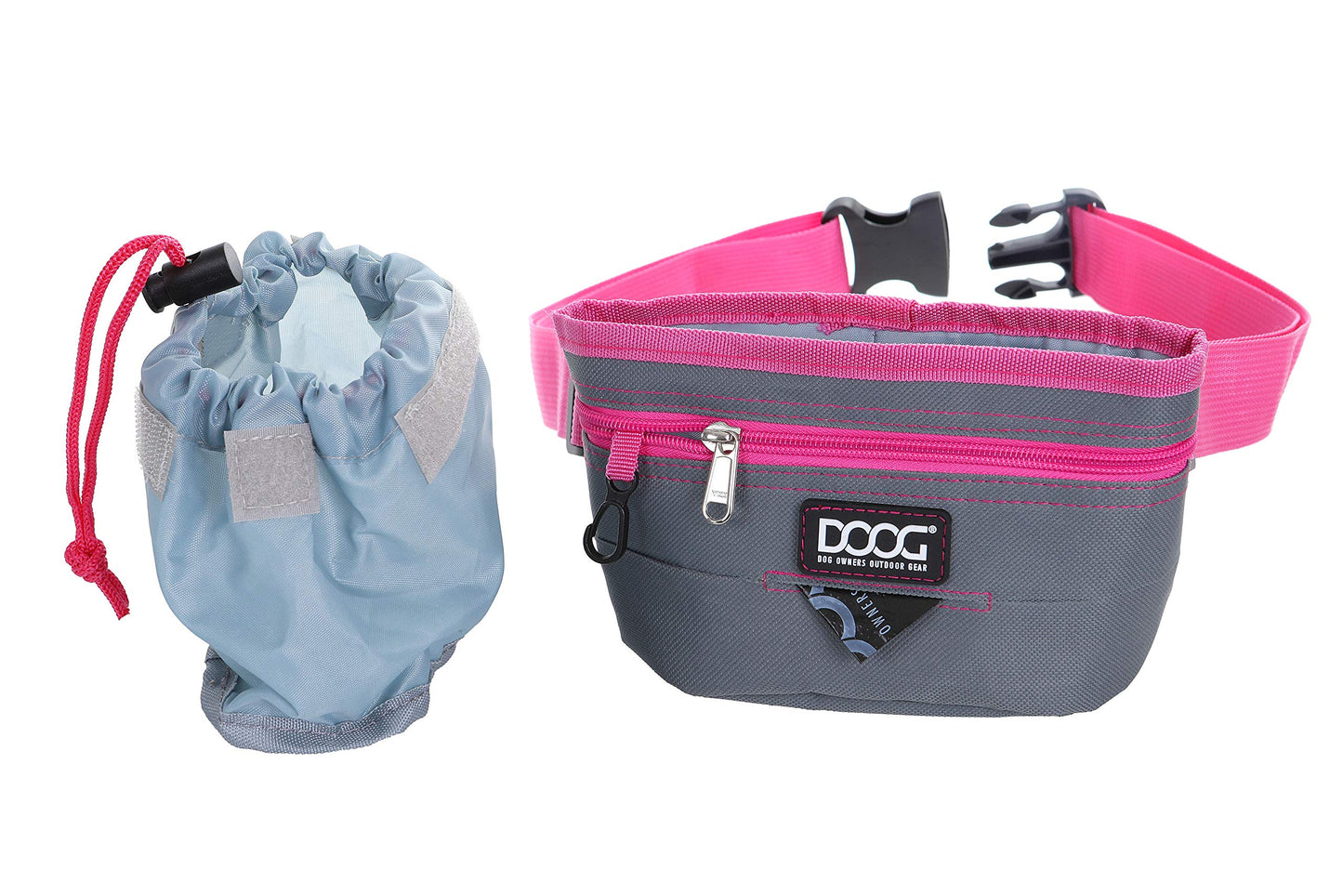 DOOG - Treat Pouch - Grey/Pink - Large (TP02B)