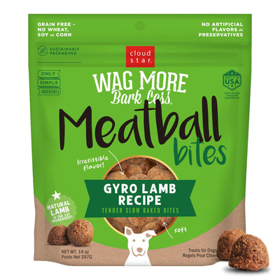 Cloud Star Wag More Bark Less Grain Free Meatballs Lamb Recipe 14 oz.