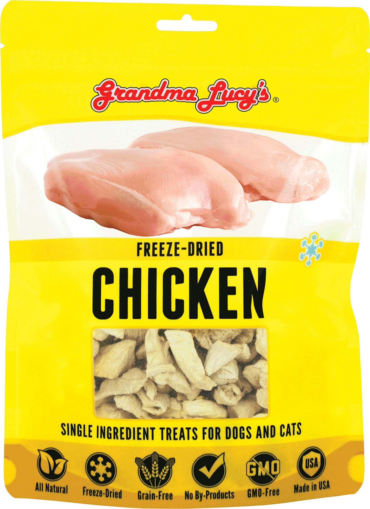 Grandma Lucy's - Singles Chicken Pet Treats - 3.5Oz, yellow, 4 Ounce (Pack of 1)