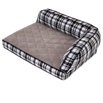 Petmate La-Z-Boy Sadie Pet Sofa Bed in Spencer Plaid for Small and Medium Dogs Up to 50 Pounds. 38 Inches x 29 Inches, Made in USA