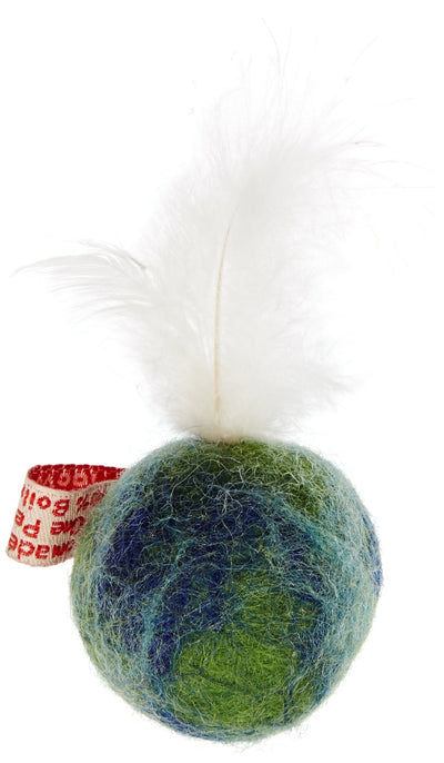 One Pet Planet Wooly Fun Feather Ball