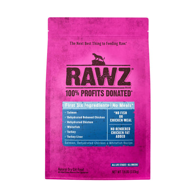 Rawz Salmon, Dehydrated Chicken & Whitefish Recipe Natural Dry Cat Food (7.8lb, Salmon, Dehydrated Chicken & Whitefish)