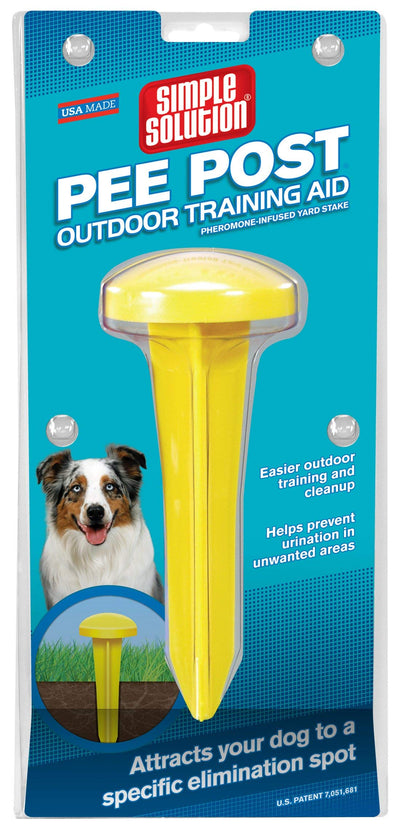 Simple Solution Pee Post Outdoor Potty Training Aid | Pheromone-Infused Yard Stake with GO HERE™ Technology | 13 Inch Stake