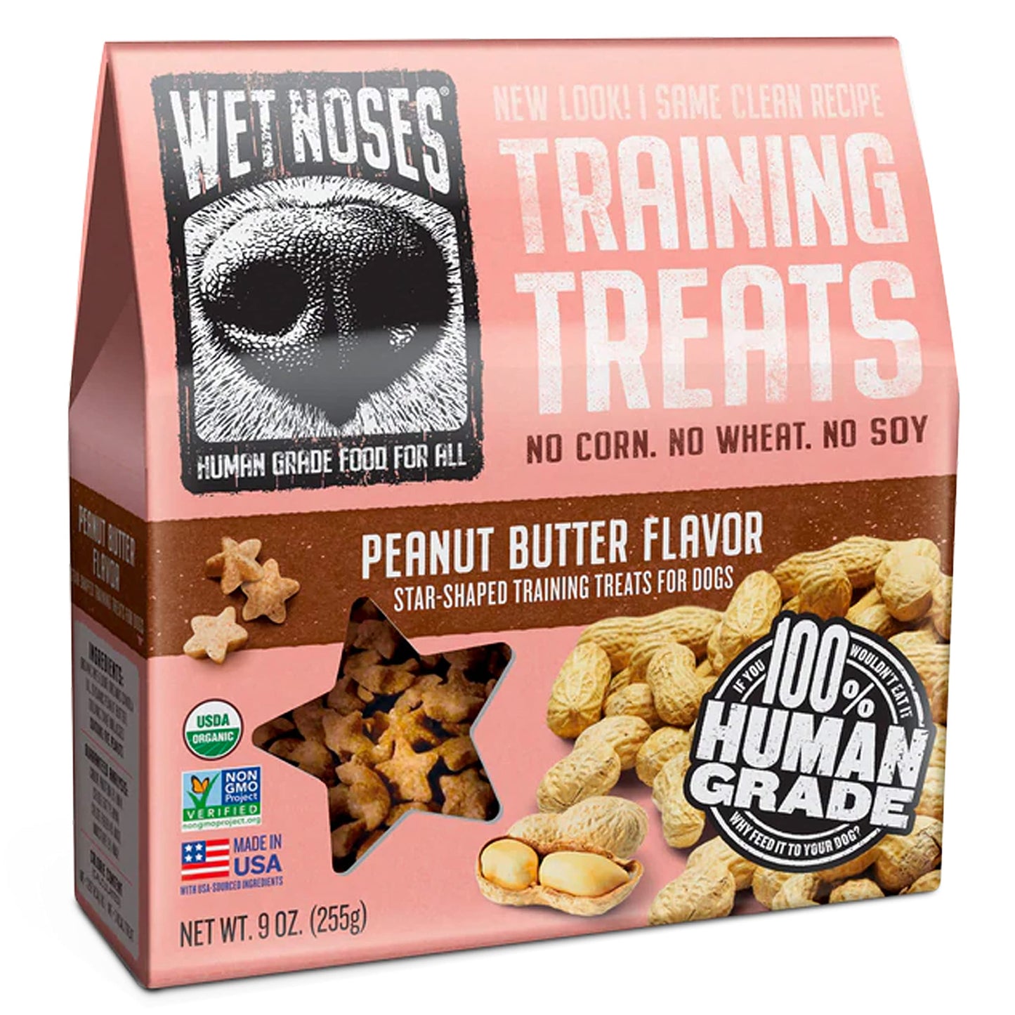 Wet Noses Little Stars Dog Training Treats - for All Pet Sizes, Breeds - All-Natural Puppy Treat - 100% Human-Grade - Delicious Snacks to Train Dogs, Puppies - Peanut Butter, 9 Oz.