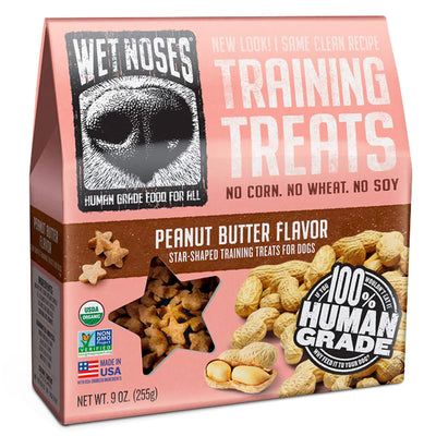 Wet Noses Little Stars Dog Training Treats - for All Pet Sizes, Breeds - All-Natural Puppy Treat - 100% Human-Grade - Delicious Snacks to Train Dogs, Puppies - Peanut Butter, 9 Oz.