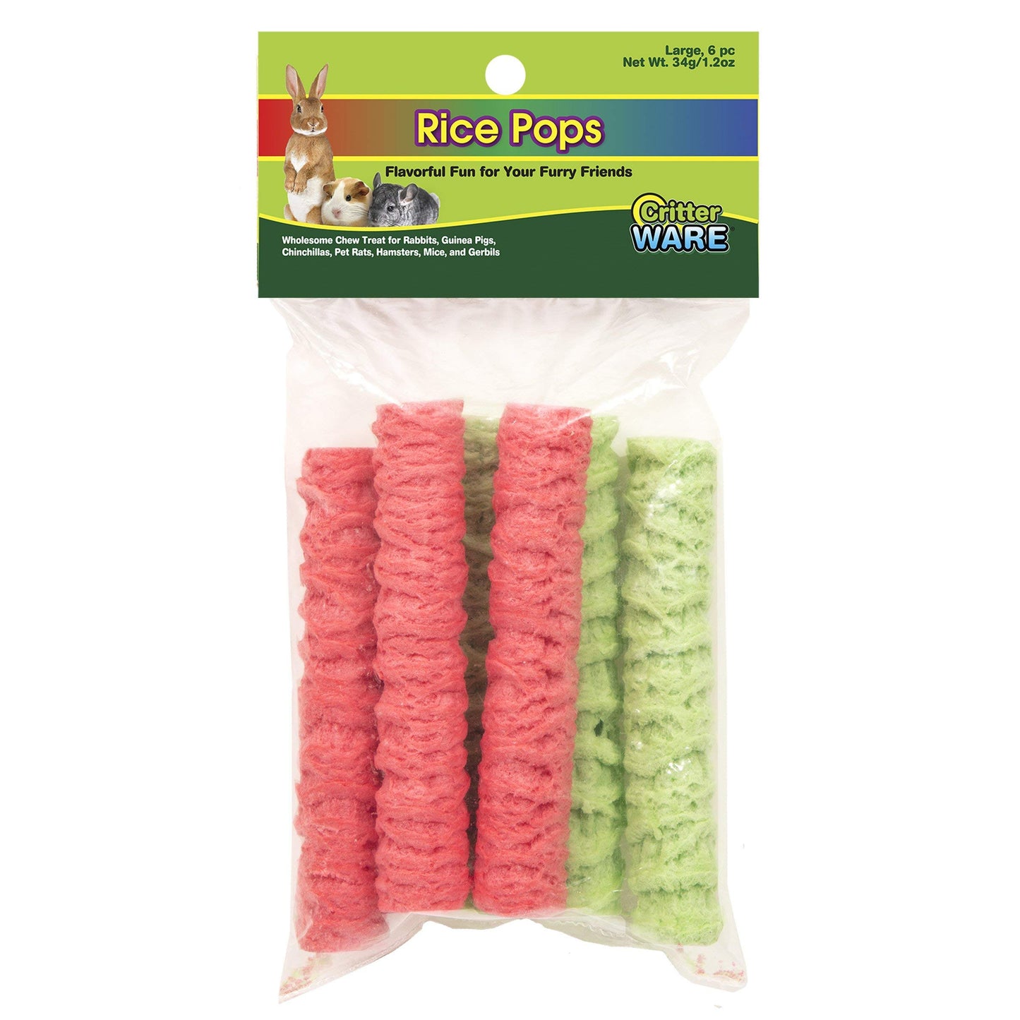 Ware Critter Pops/Rice Pops Small Animal Chew Treats - Large