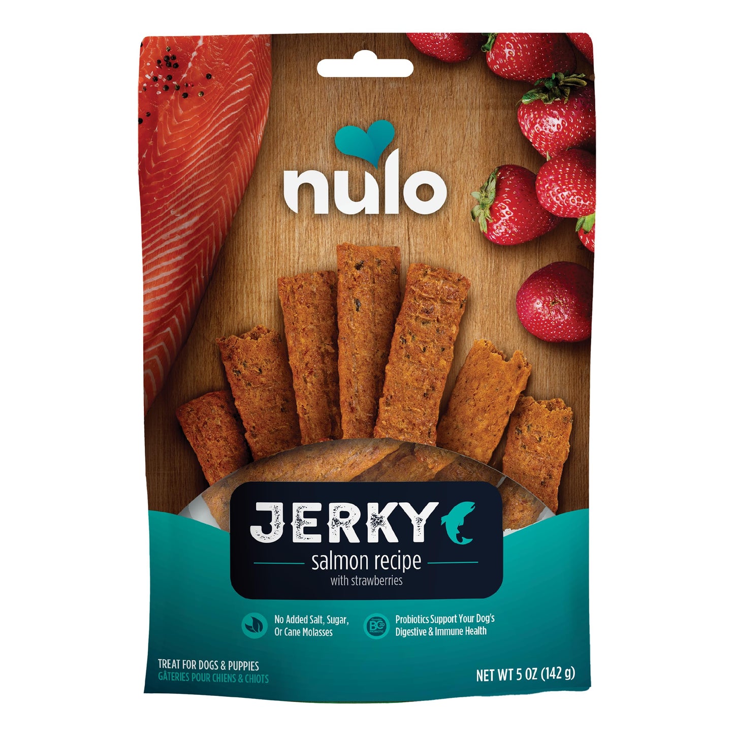 Nulo Premium Jerky Strips Dog Treats, Grain-Free High Protein Jerky Strips made with BC30 Probiotic to Support Digestive & Immune Health