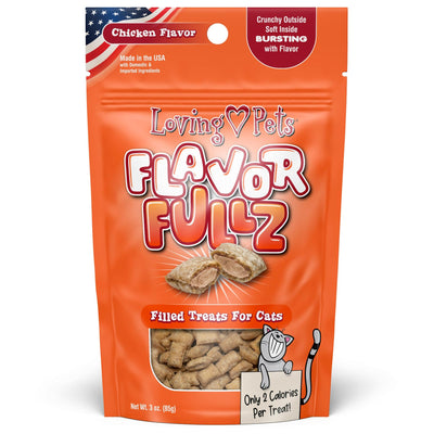 Loving Pets Flavorfullz Filled Treats for Cats, Chicken 3 oz.