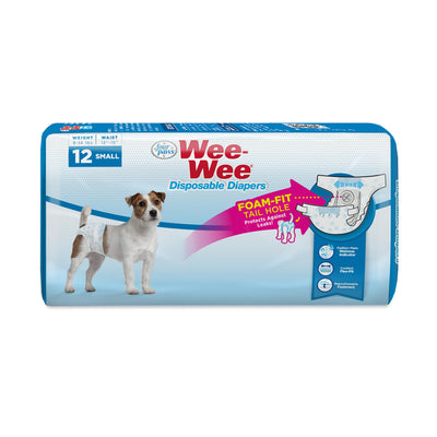 Four Paws Wee-Wee Disposable Dog Diapers Small (12 Count)