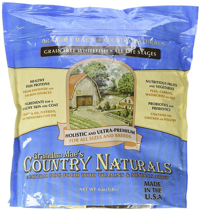 Grandma Mae'S 79700157 4 Lb Country Naturals Grain Free Fish Dog Food, One Size