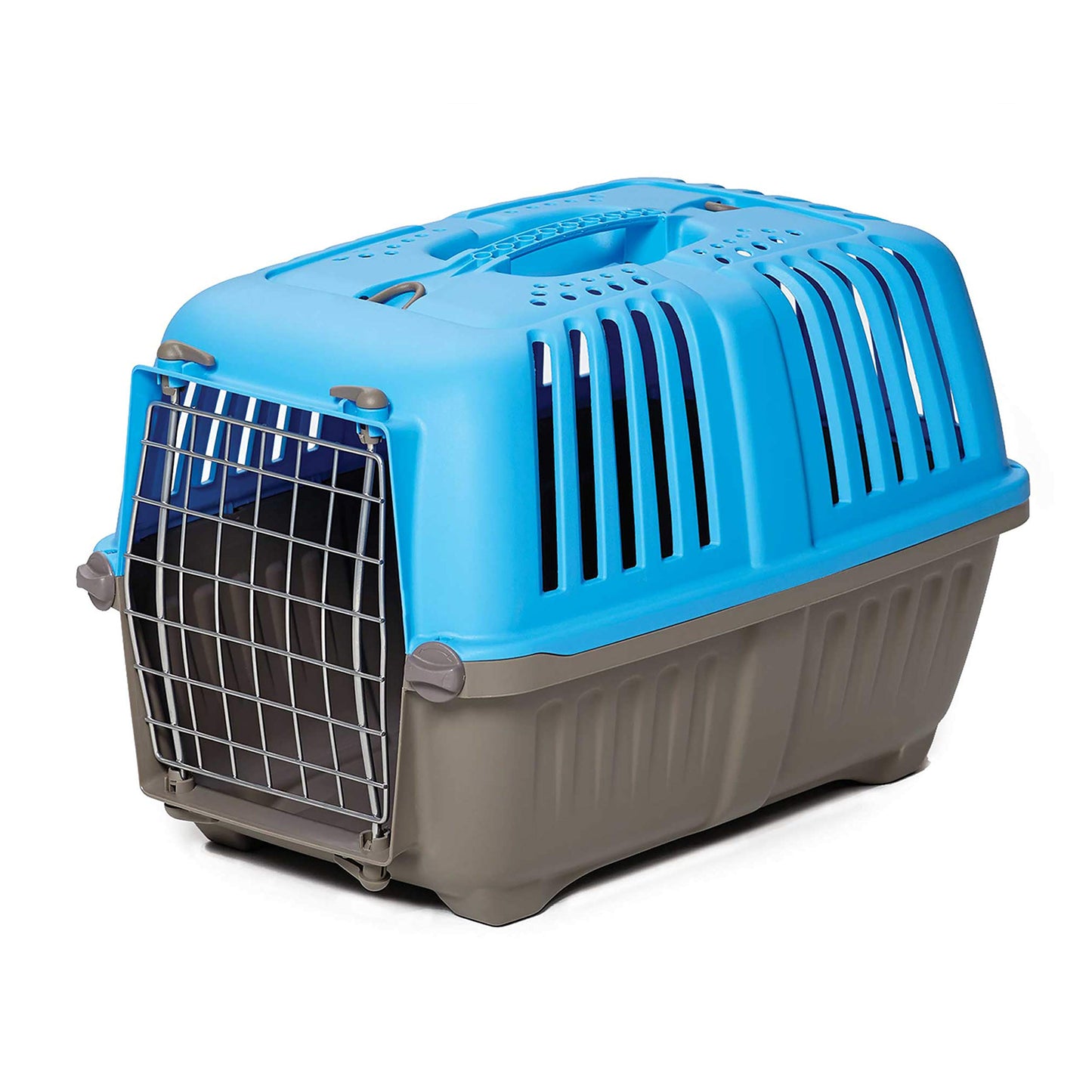 MidWest Pet Carrier: Hard-Sided Small Animal Carrier for Tiny Dog Breeds, Blue Kennel for Quick Trips