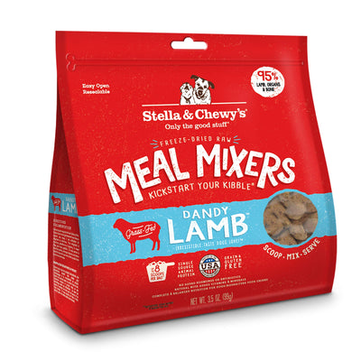 Stella & Chewy's Freeze Dried Raw Dandy Lamb Meal Mixer - Dog Food Topper for Small & Large Breeds - Grain Free, Protein Rich Recipe - 3.5 oz Bag