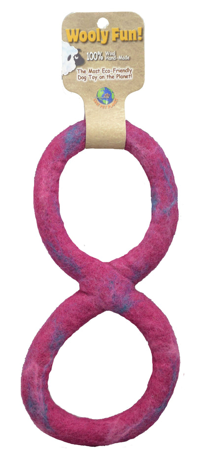 One Pet Planet Wool Dog Toy, 11-Inch, Magenta