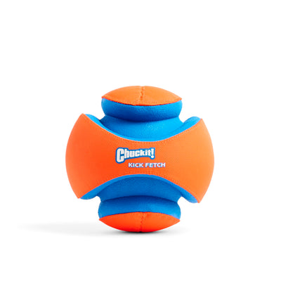 Chuckit! Kick Fetch Ball Dog Toy - Floats in Water - Perfect for Interactive Play - Made with Durable Rubber and Foam - For Large Dogs - Size Large - 8-inch Diameter - Pack of 1