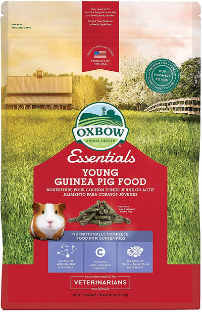 Oxbow Essentials Young Guinea Pig Food - All Natural Guinea Pig Pellets - 5 lb.