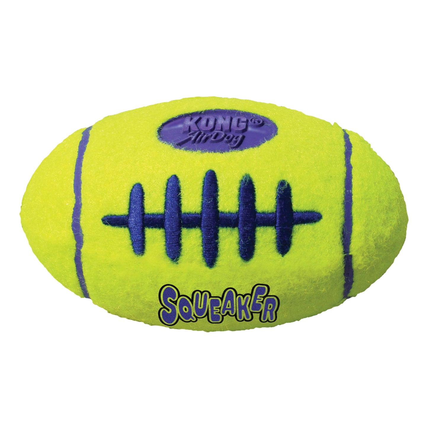 KONG - AirDog® Squeaker Football - Squeaky Bounce and Fetch Toy, Tennis Ball Material - For Medium Dogs