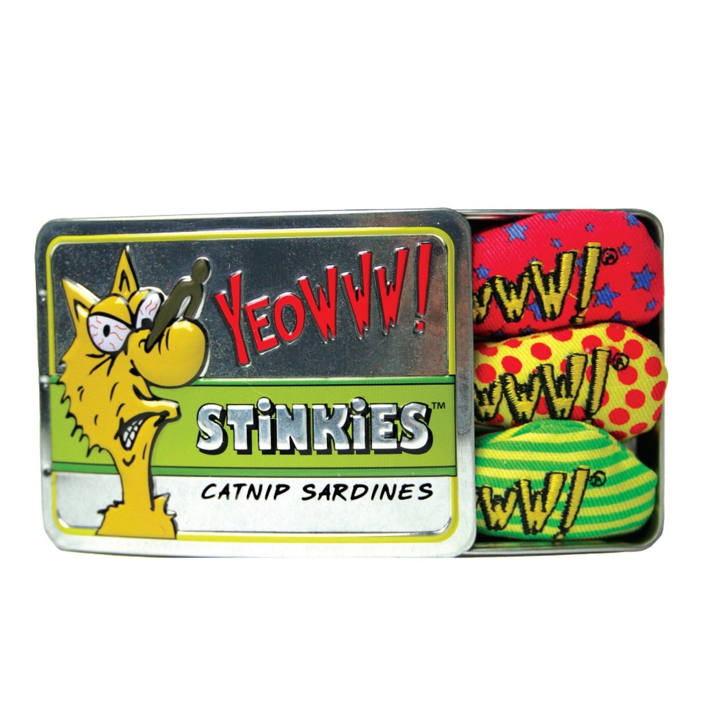 Yeowww Tin of Stinkies, 3 in a Sardine Tin, Multicolor, 1Pack