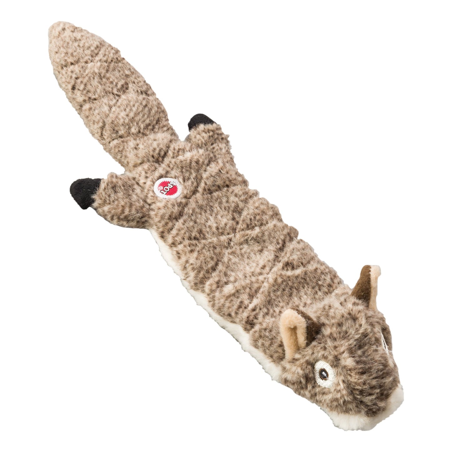 SPOT Skinneeez Extreme Quilted Squirrel- Durable, Stuffing Free Dog Toy with 4 Layers of Diamond Stitched Fabric & 2 Squeakers- Ideal For Small & Medium Aggressive Puppies and Dogs- 14in