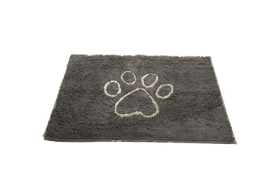 Dog Gone Smart Dirty Dog Microfiber Paw Doormat - Muddy Mats For Dogs - Super Absorbent Dog Mat Keeps Paws & Floors Clean - Machine Washable Pet Door Rugs with Non-Slip Backing | Medium Mist Grey