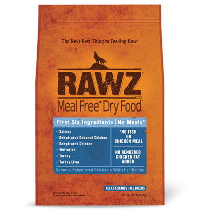 Rawz Meal Free Dry Dog Food (20 Pound (Pack of 1), Chicken & Salmon & Whitefish)