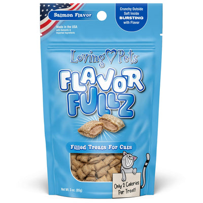 Loving Pets Flavorfullz Filled Treats for Cats, Salmon 3 oz.