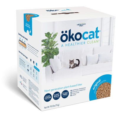 Ã¶kocat Natural Wood Cat Litter, 19.8-Pound, Clumping