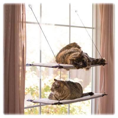 K&H Pet Products, Creative Solutions Cat Window Lounger Double, 1 Count