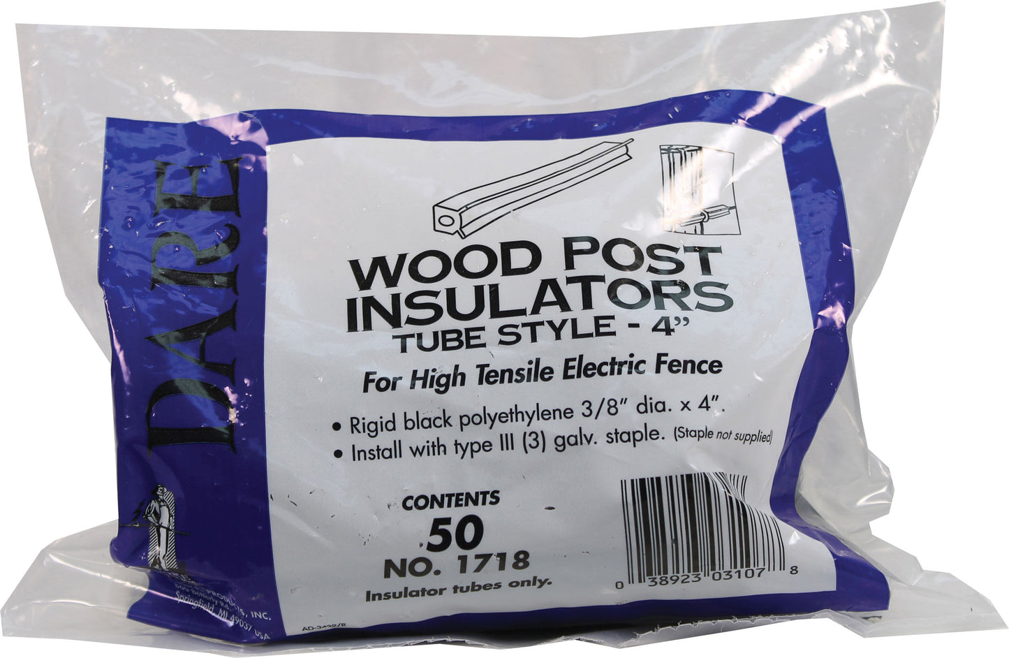 Dare Tube Style Wood Post Insulator