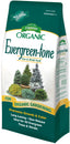 Front view of a packaged product: Espoma Organic Evergreen-tone Tree & Shrub Food.
