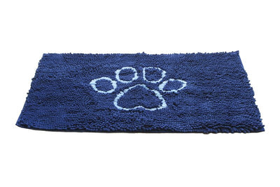 Dog Gone Smart Dirty Dog Microfiber Paw Doormat - Muddy Mats For Dogs - Super Absorbent Dog Mat Keeps Paws & Floors Clean - Machine Washable Pet Door Rugs with Non-Slip Backing | Medium Bermuda Blue