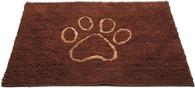 Dog Gone Smart Dirty Dog Microfiber Paw Doormat - Muddy Mats For Dogs - Super Absorbent Dog Mat Keeps Paws & Floors Clean - Machine Washable Pet Door Rugs with Non-Slip Backing | Medium Mocha