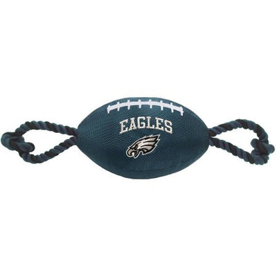 Pets First NFL Philadelphia Eagles Nylon Football Dog Toy, Medium