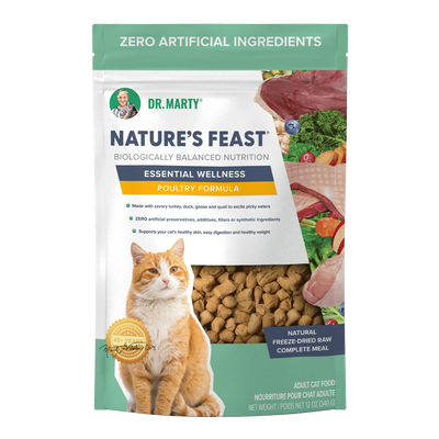Dr. Marty Nature's Feast Essential Wellness Poultry Freeze-Dried Raw Cat Food
